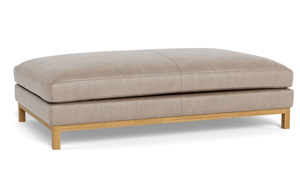 Jasper Leather Ottoman - Image 3