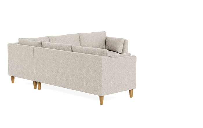 Caitlin Corner Sectional Sofa by The Everygirl®, Standard Depth, Bench Cushion, Down Alternative Fill, Square Tapered Oak Leg - Image 3