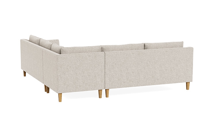 Caitlin Corner Sectional Sofa by The Everygirl®, Standard Depth, Bench Cushion, Down Alternative Fill, Square Tapered Oak Leg - Image 4