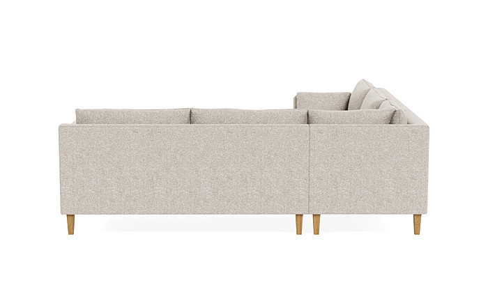 Caitlin Corner Sectional Sofa by The Everygirl®, Standard Depth, Bench Cushion, Down Alternative Fill, Square Tapered Oak Leg - Image 1