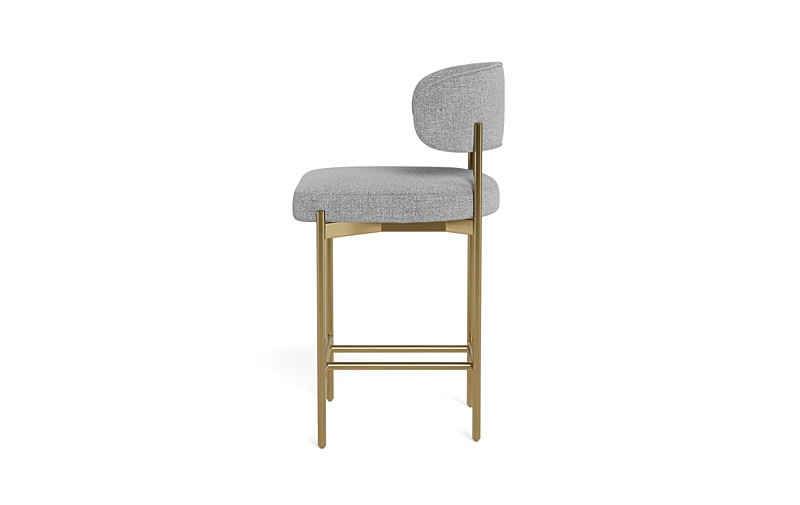 Hollis Metal Framed Upholstered Counter Stool - Image 3
