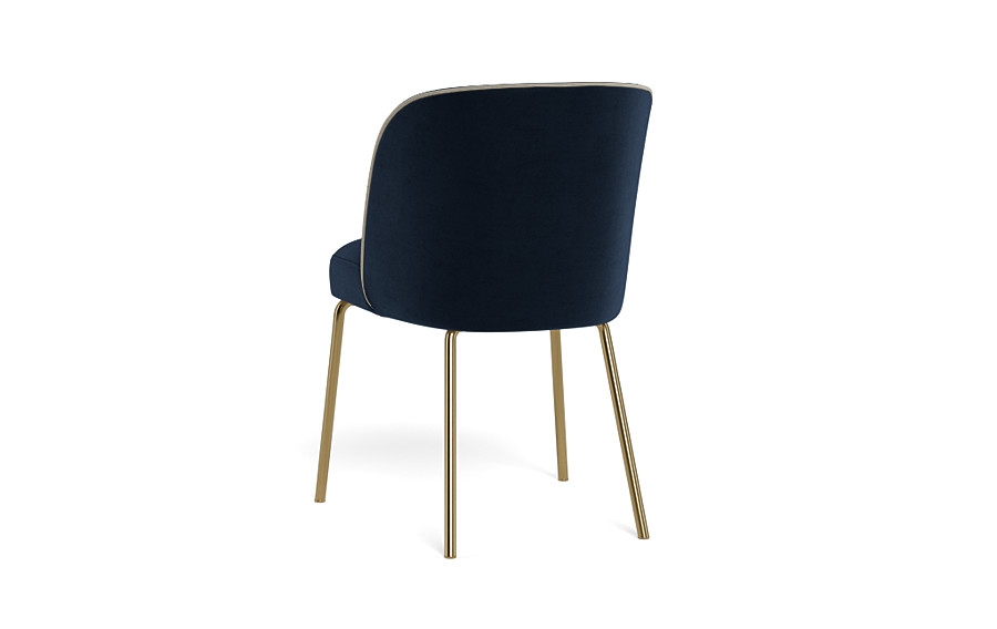 Graham Metal Framed Upholstered Chair with Contrast Piping - Image 4