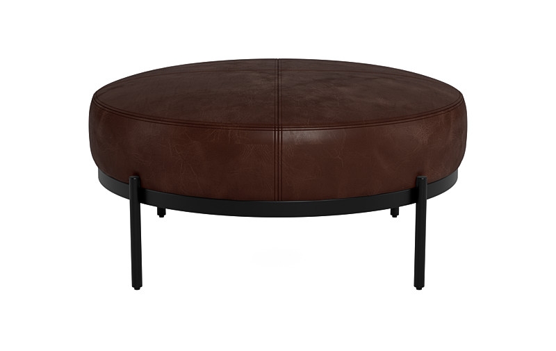 Kyle Round Coffee Table Ottoman - Image 0