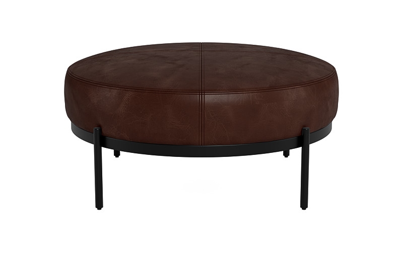 Kyle Round Coffee Table Ottoman - Image 1