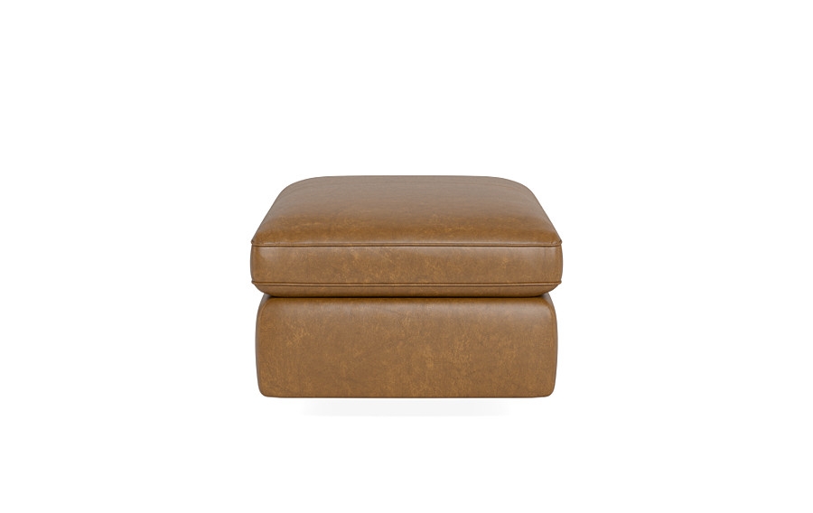 James Leather Rectangle Ottoman with Storage Option - Image 2