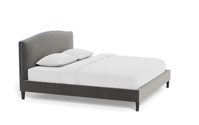Celia Upholstered Bed with Contrast Piping - Image 4