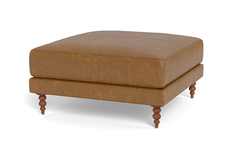 Gaby Square Leather Ottoman - Image 2