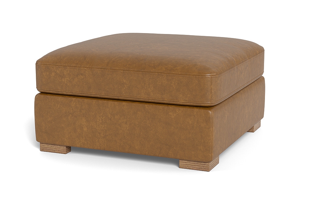 Scarlett Leather Square Ottoman - Image 4