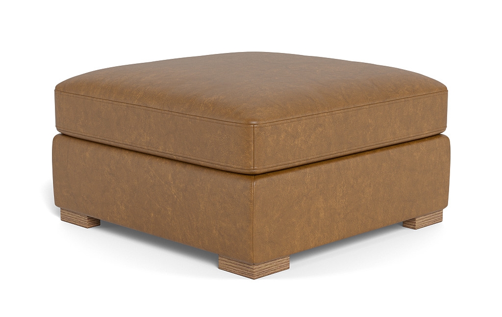 Scarlett Leather Square Ottoman - Image 3