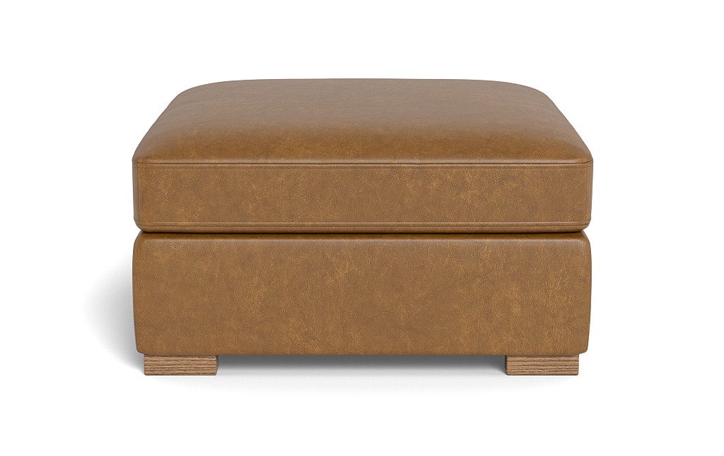Scarlett Leather Square Ottoman - Image 2