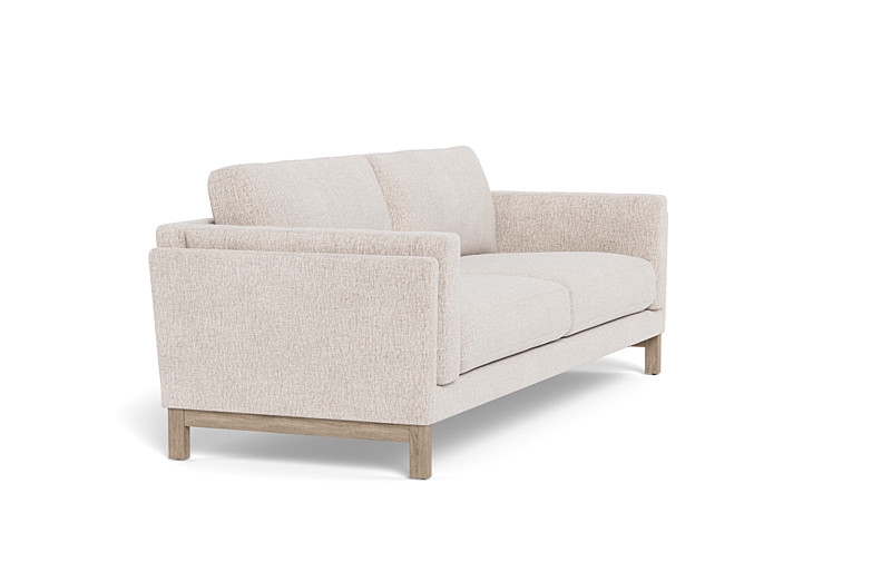 Gaby 2-Seat Sofa - 96"W x 40"D x 33"H - Wheat Cross Weave - White Wash Oak Leg - 2 Cushions - Down Alternative Fill - Image 3