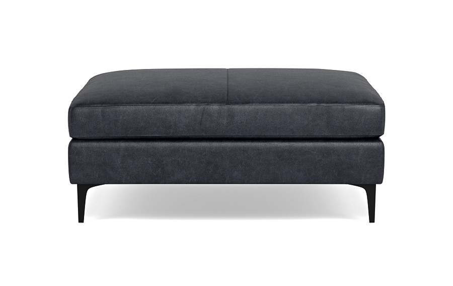 Sloan Leather Ottoman - Image 0