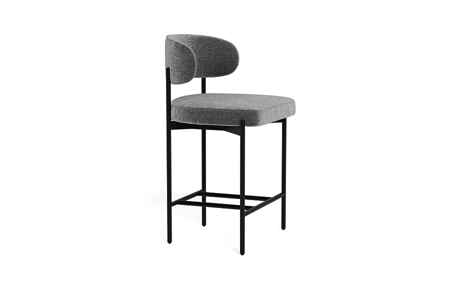 Hollis Metal Framed Upholstered Counter Stool - Image 1