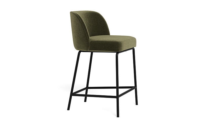 Graham Metal Framed Upholstered Counter Stool - Image 1