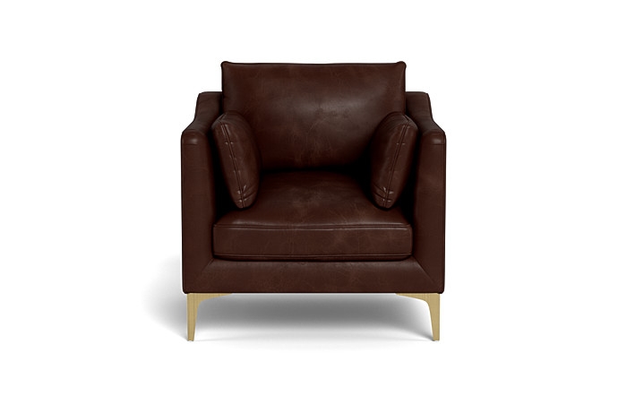 Caitlin Leather Petite Chair by The Everygirl® - Image 0