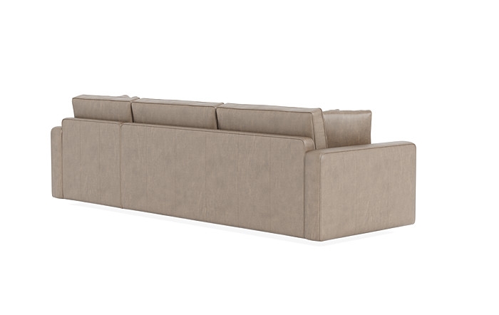 James Leather 3-Seat Right Chaise Sectional - Image 2