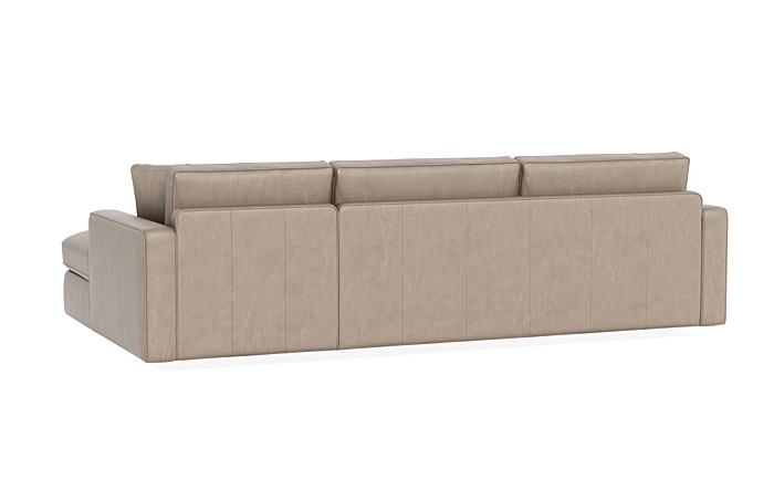 James Leather 3-Seat Right Chaise Sectional - Image 1