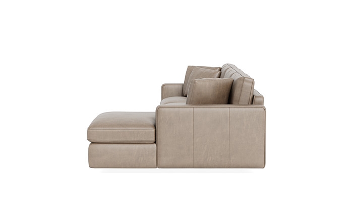 James Leather 3-Seat Right Chaise Sectional - Image 3