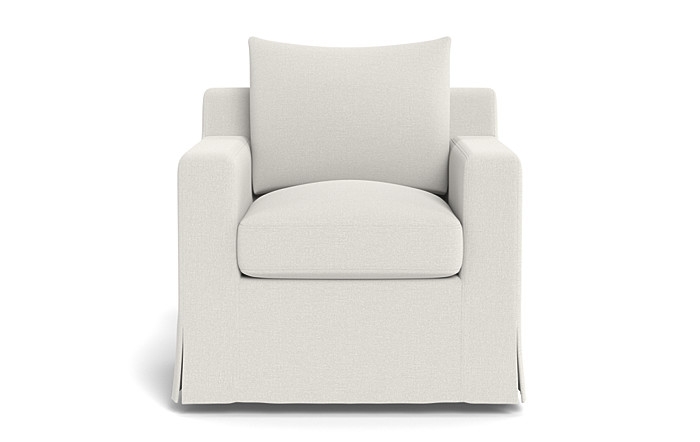 Sloan Slipcovered Swivel Chair - Image 0