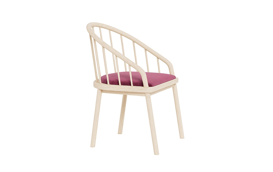 Alten Wood Framed Upholstered Seat Chair - Image 3