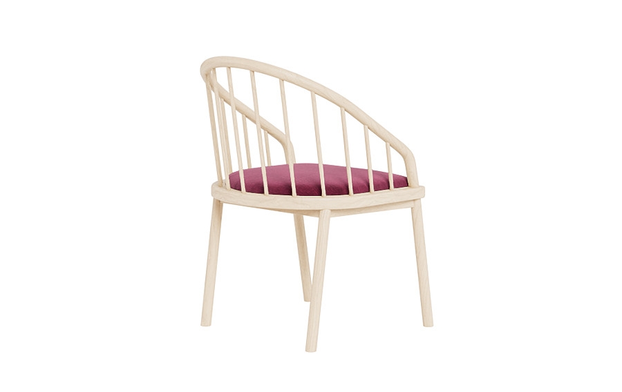 Alten Wood Framed Upholstered Seat Chair - Image 1