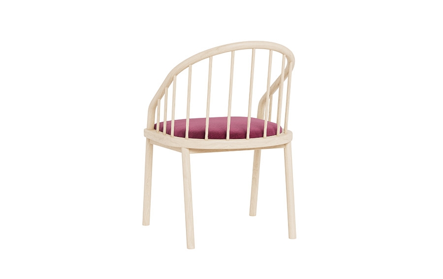 Alten Wood Framed Upholstered Seat Chair - Image 4