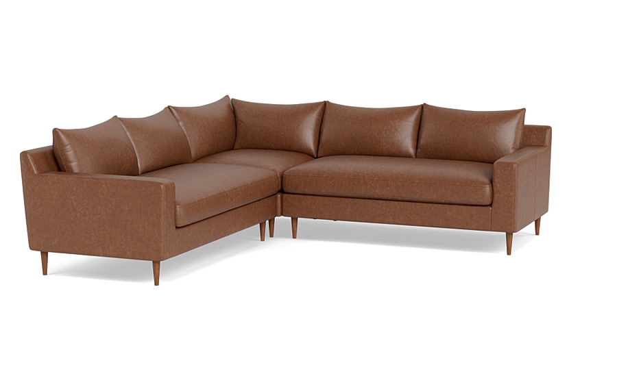 Sloan Leather 4-Seat Corner Sectional Sofa - Image 1