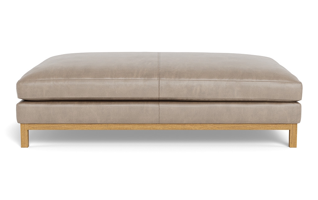 Jasper Leather Ottoman _Buy Now/ decide later - Image 1