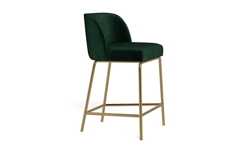Graham Metal Framed Upholstered Counter Stool - Image 2