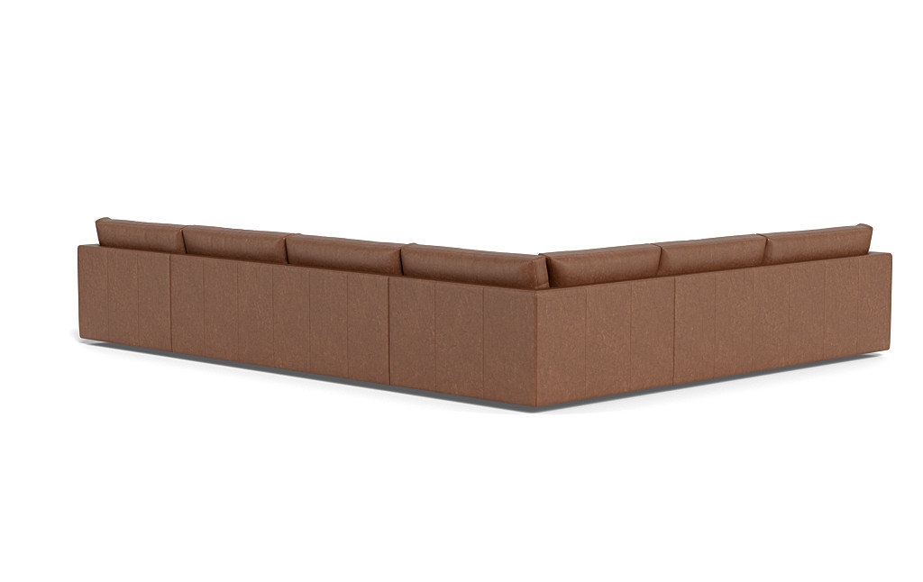 Lukas Leather 4-Piece 5-Seat Corner Chaise Sectional Right - Image 3