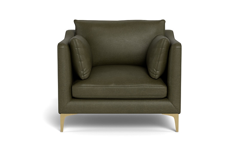 Caitlin Leather Accent Chair by The Everygirl® - Image 0