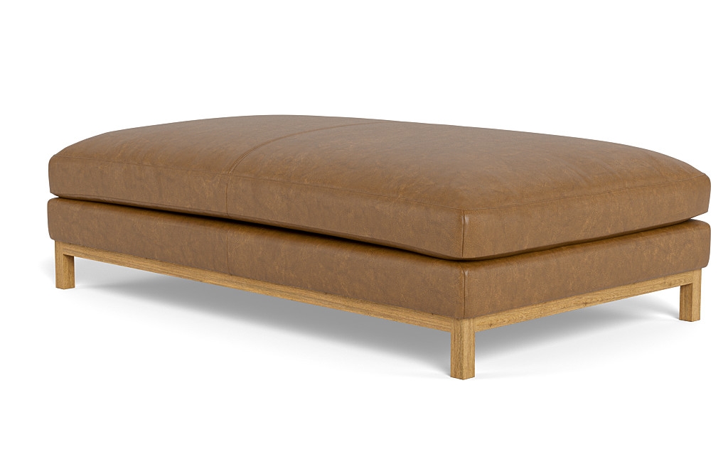 Jasper Leather Ottoman - Image 4