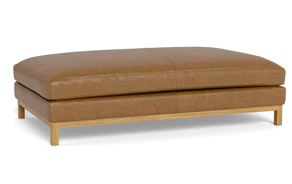 Jasper Leather Ottoman - Image 2