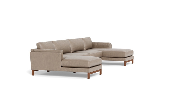 Gaby Leather 3-piece 4-Seat U-Sectional - Image 1