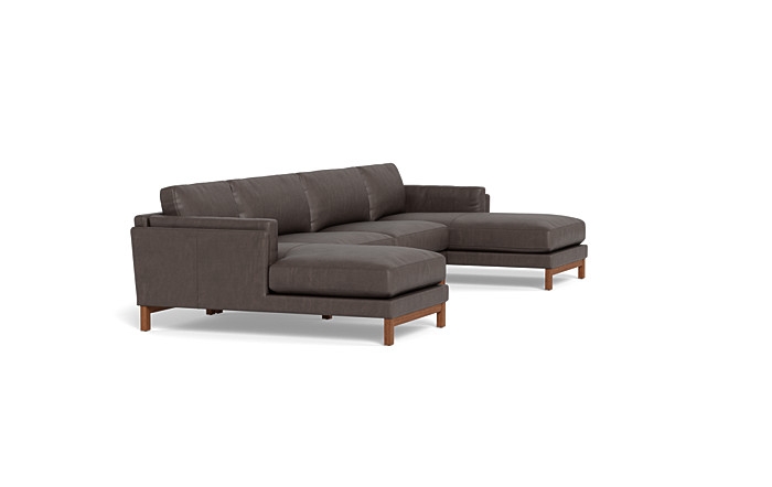 Gaby Leather 3-piece 4-Seat U-Sectional - Image 1