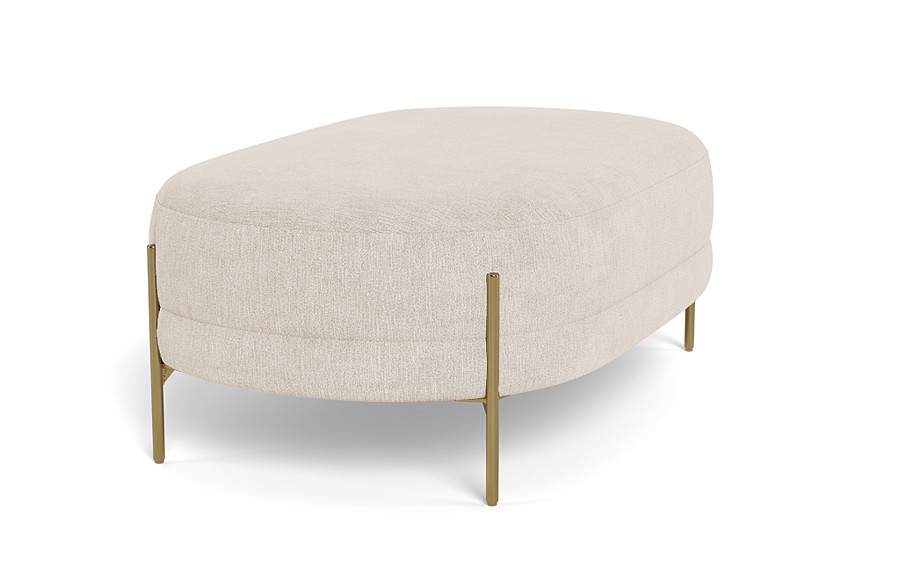 Fiona Ottoman | Limestone | 48" | Brass Leg - Image 2