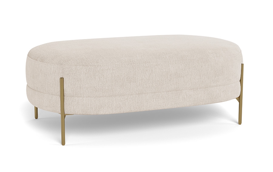 Fiona Ottoman | Limestone | 48" | Brass Leg - Image 4