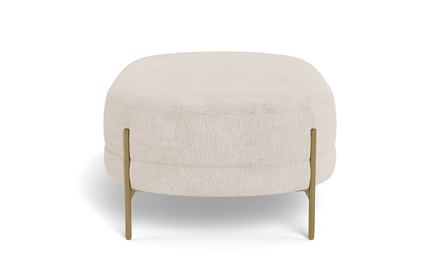 Fiona Ottoman | Limestone | 48" | Brass Leg - Image 1