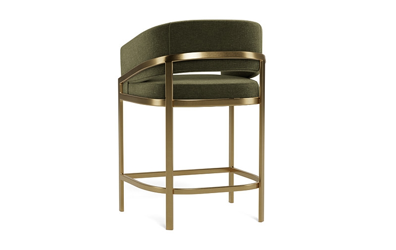 Mina Metal Framed Upholstered Stool - Image 3