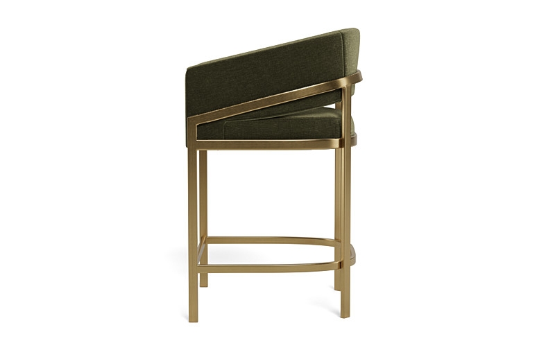 Mina Metal Framed Upholstered Stool - Image 4
