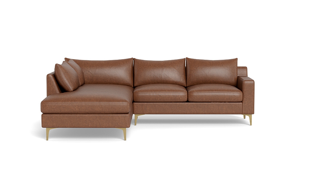 Sloan Leather 3-Seat Left Bumper Sectional - Image 0