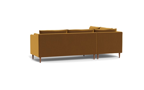 Caitlin 3-Seat  Bumper Sectional by The Everygirl®, Left Bumper, Oiled Tapered Square Legs, 37" Depth, 109" Length, 85" Bumper Length, Bench Cushion, Standard Down Blend Cushion Fill - Image 1