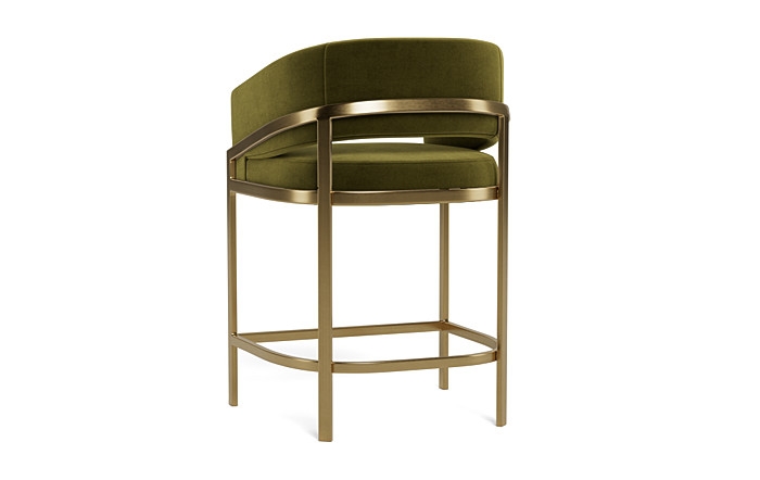Mina Metal Framed Upholstered Stool - Image 4