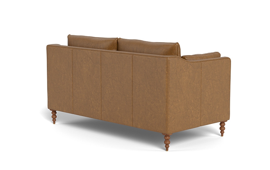 Caitlin Leather Loveseat by The Everygirl® *Down alternative Fill - Image 2