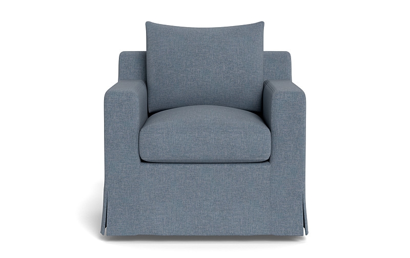 Sloan Slipcovered Swivel Chair - Image 0