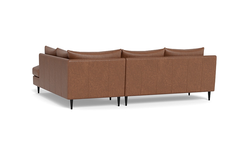 Sloan Leather 3-Seat  Bumper Sectional - Image 3