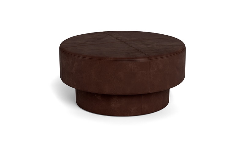 Benson Leather Footed Round - Image 2