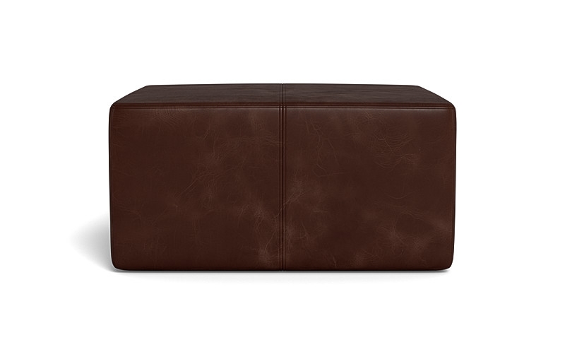 Conor Leather Square Coffee Table Ottoman - Image 0