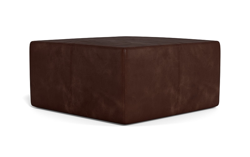 Conor Leather Square Coffee Table Ottoman - Image 3