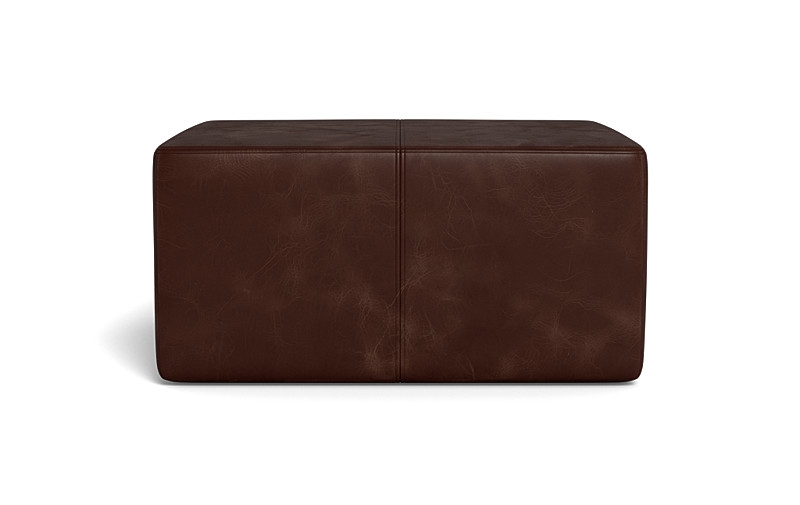 Conor Leather Square Coffee Table Ottoman - Image 2